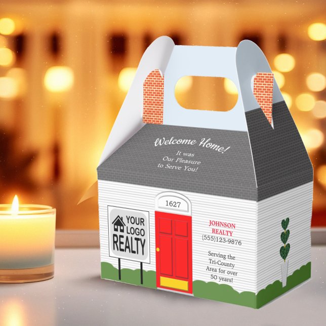 Welcome Home Realtor Red Door New Home Gift Box (Creator Uploaded)