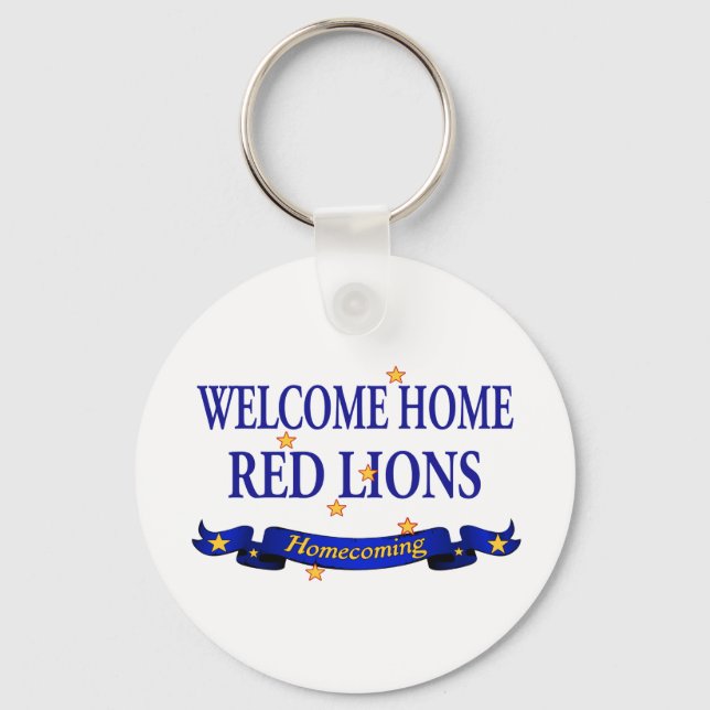 Welcome Home Red Lions Key Ring (Front)