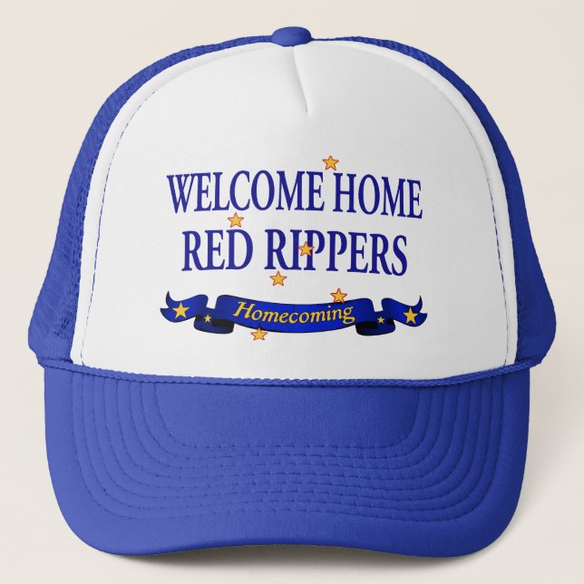 Welcome Home Red Rippers Trucker Hat (Front)