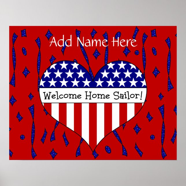 Welcome Home Sailor! (Customisable Name) Poster (Front)