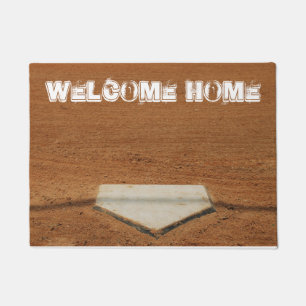 Welcome Home Softball/Baseball Home Plate Doormat