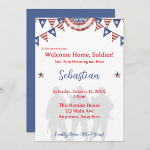 Welcome Home Soldier Patriotic Party Invitation