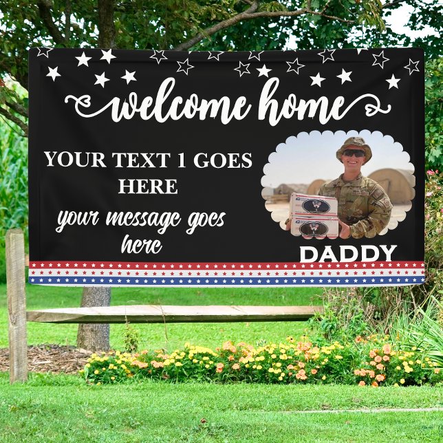 Welcome Home Soldier Patriotic Photo Custom  Banner (Creator Uploaded)