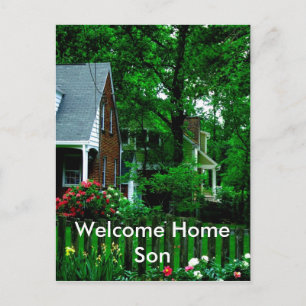 welcome home son postcard
