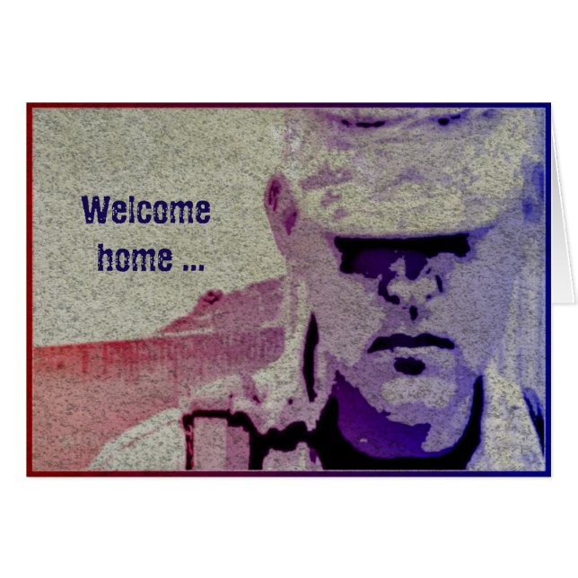 Welcome Home & Thank You Military Greeting Card (Front Horizontal)