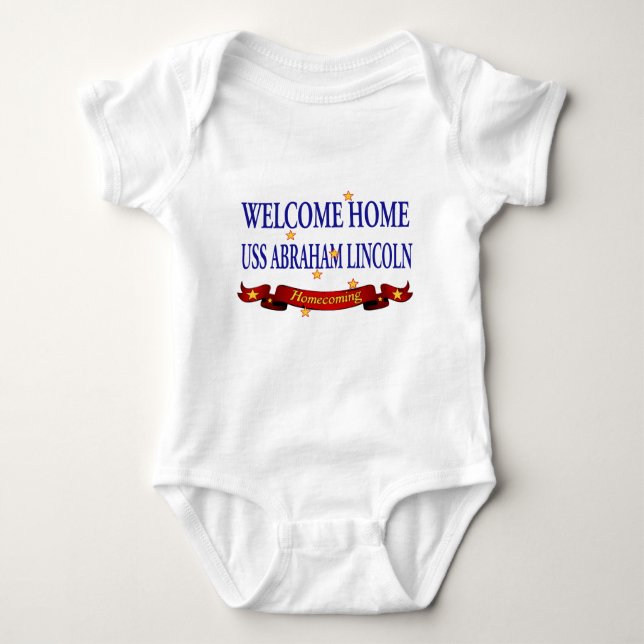 Welcome Home USS Abraham Lincoln Baby Bodysuit (Front)