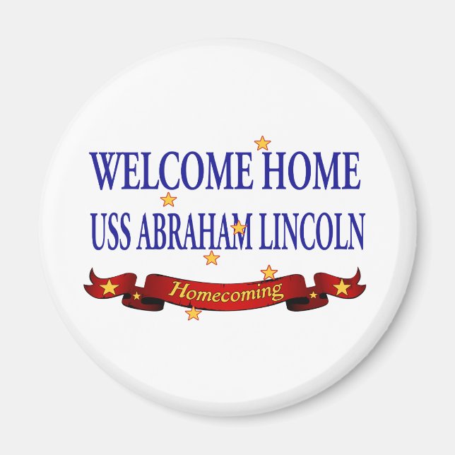 Welcome Home USS Abraham Lincoln Magnet (Front)