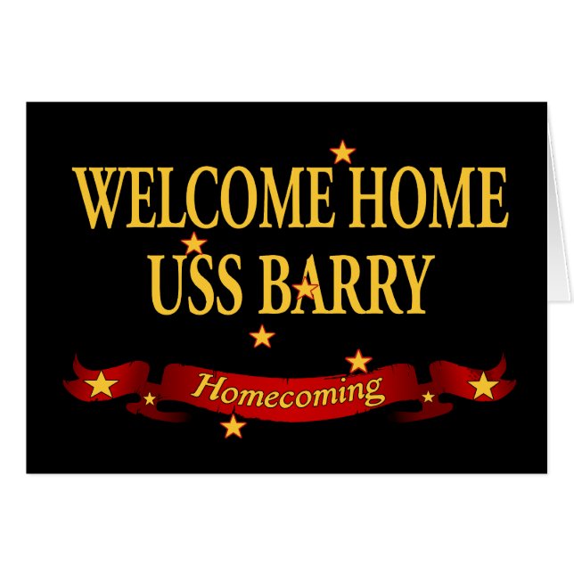 Welcome Home USS Barry (Front Horizontal)