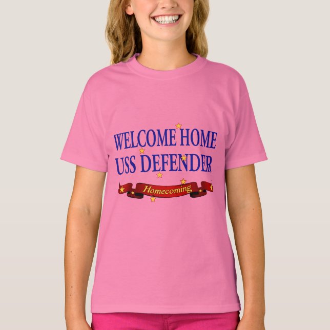 Welcome Home USS Defender T-Shirt (Front)