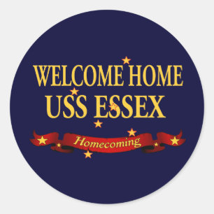 Welcome Home USS Essex Classic Round Sticker