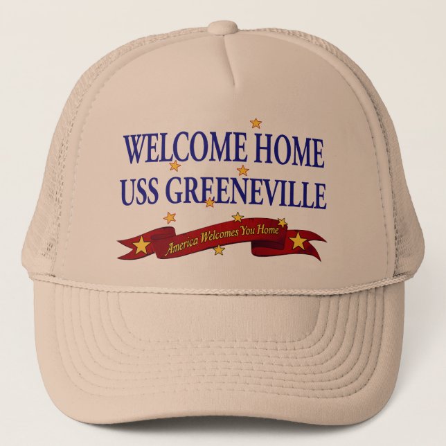 Welcome Home USS Greeneville Trucker Hat (Front)