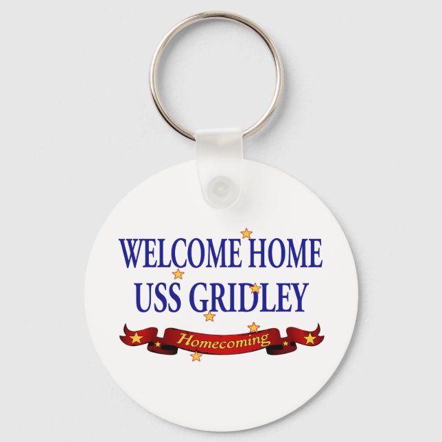 Welcome Home USS Gridely Key Ring (Front)