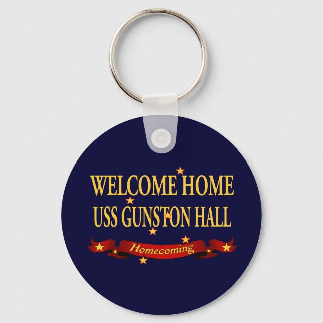Welcome Home USS Gunston Hall Key Ring (Front)