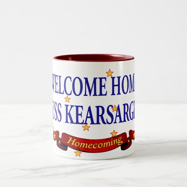 Welcome Home USS Kearsarge Two-Tone Coffee Mug (Center)
