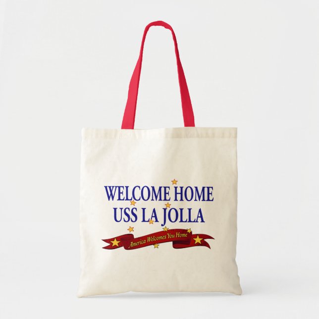 Welcome Home USS La Jolla Tote Bag (Front)