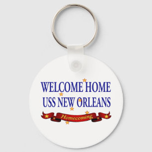 Welcome Home USS New Orleans Key Ring