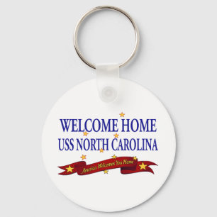 Welcome Home USS North Carolina Key Ring