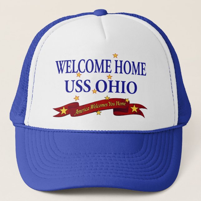 Welcome Home USS Ohio Trucker Hat (Front)
