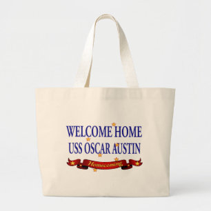 Welcome Home USS Oscar Martin Large Tote Bag