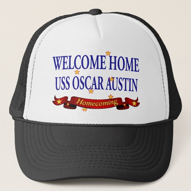Welcome Home USS Oscar Martin Trucker Hat (Front)
