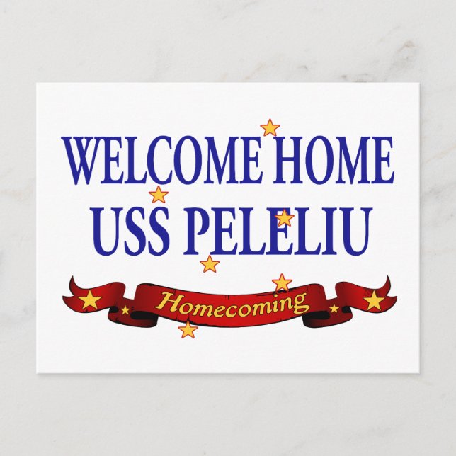 Welcome Home USS Peleliu Postcard (Front)