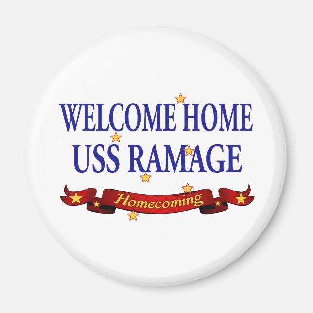 Welcome Home USS Ramage Magnet (Front)