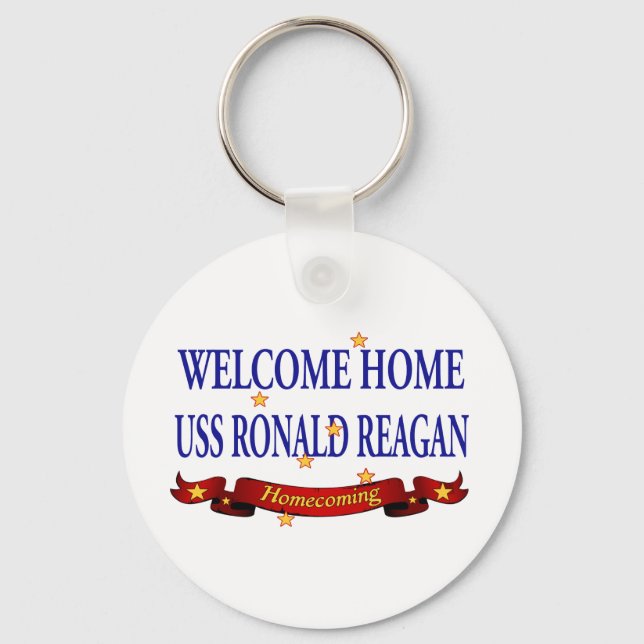 Welcome Home USS Ronald Reagan Key Ring (Front)