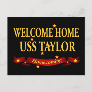 Welcome Home USS Taylor Postcard