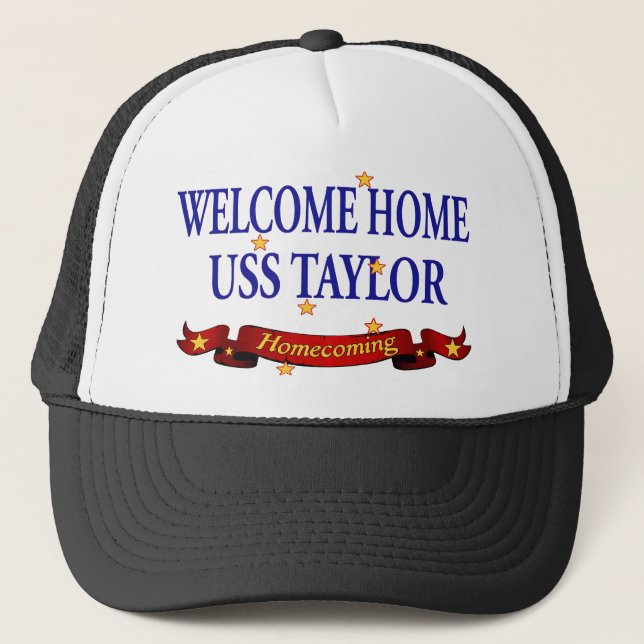 Welcome Home USS Taylor Trucker Hat (Front)