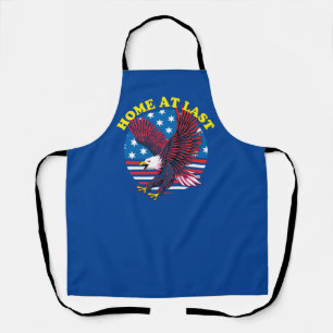 Welcome Home Veteran   Patriotic Eagle Apron