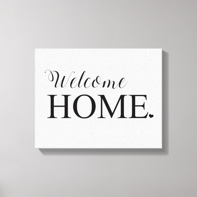 Welcome Home Wall Canvas (Front)