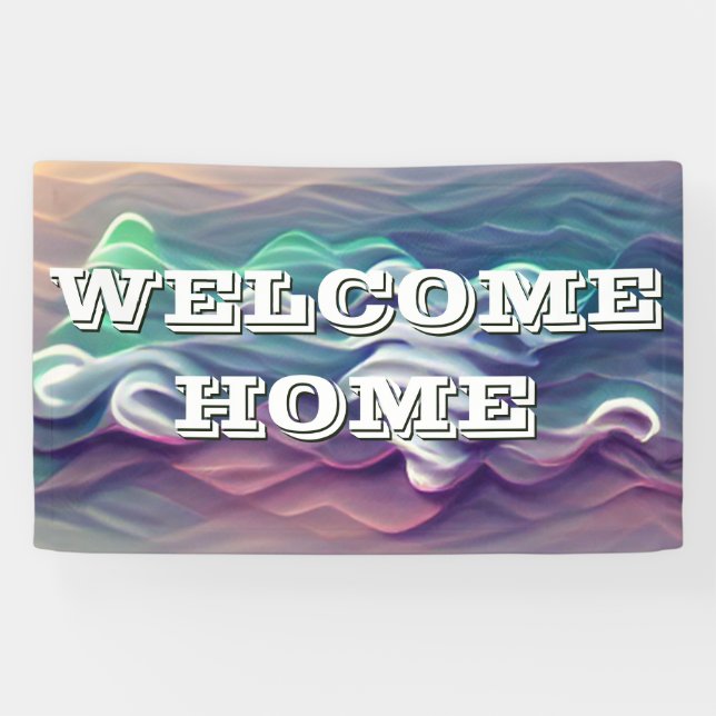 Welcome Home Waves Gradient Banner (Horizontal)