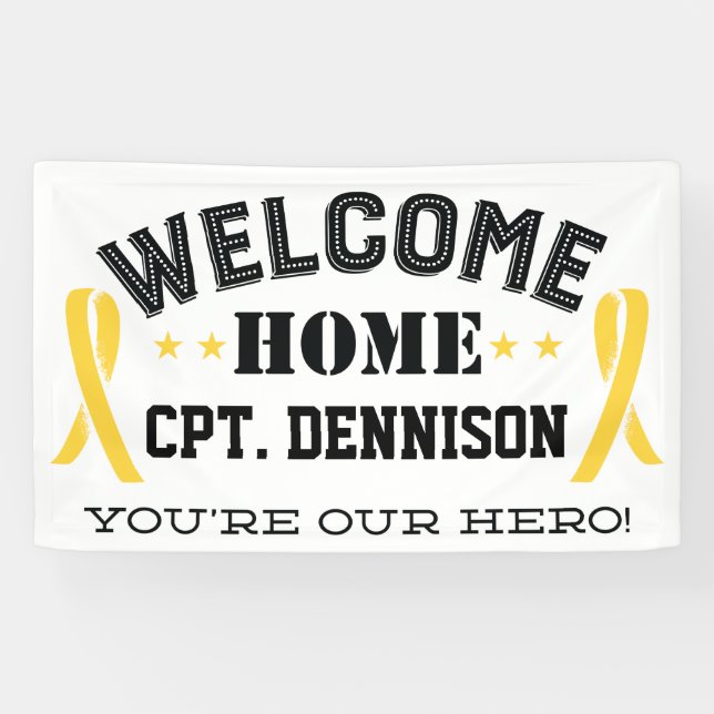 Welcome Home Yellow Ribbon Deployment Banner (Horizontal)