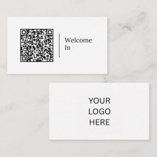 Welcome In   Customisable QR code & Logo Business Card