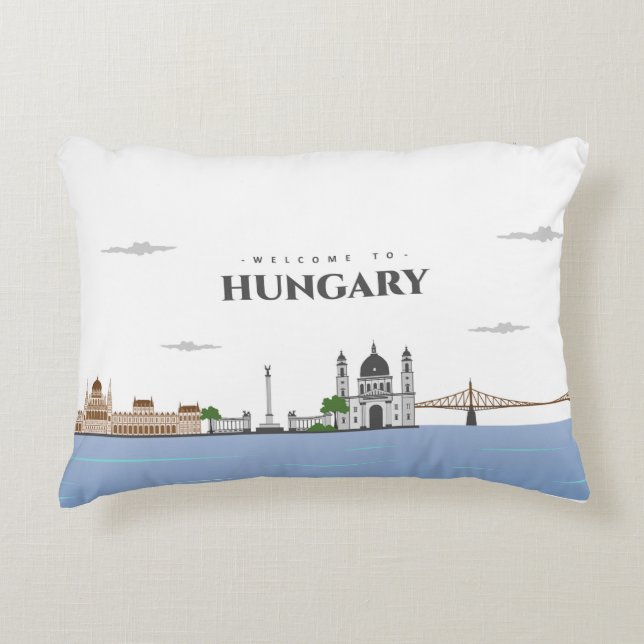 Welcome in Hungary Decorative Cushion (Front)
