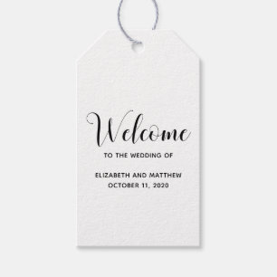 Welcome kraft gift tag. Rustic Modern wedding Tags