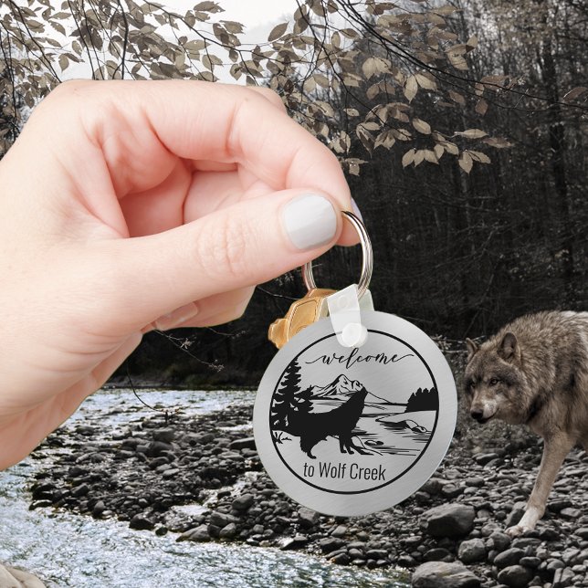 Welcome Lake River Rental Property Cabin Vacation  Key Ring (Creator Uploaded)