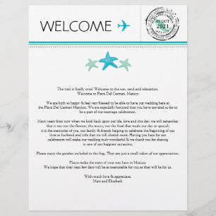Welcome Letter for Playa del Carmen Mexico