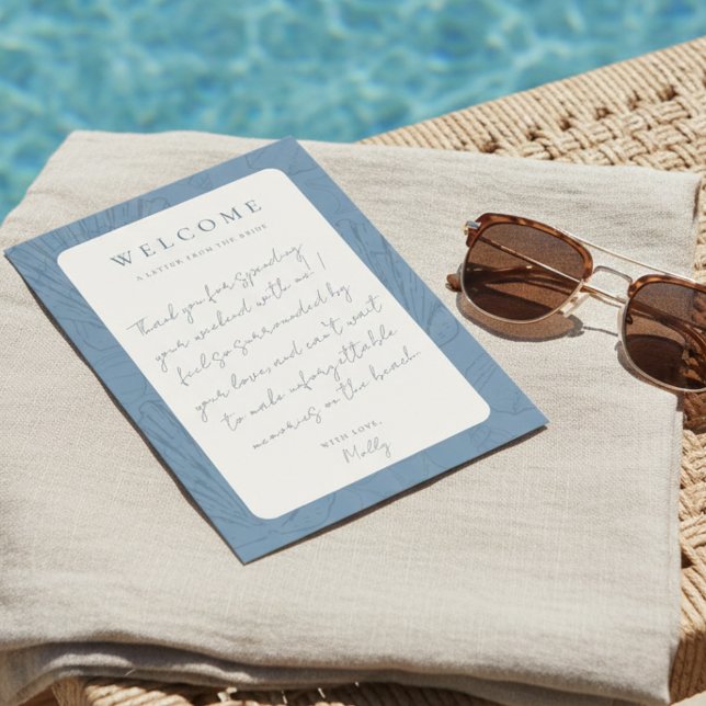 Welcome Letter from the Bride Coastal Bachelorette Invitation (Welcome Letter from the Bride Coastal Bachelorette Invitation)