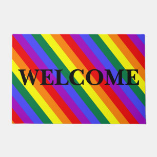  Welcome  LGBT Colours Doormat