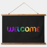 Welcome LGBT rainbow flag