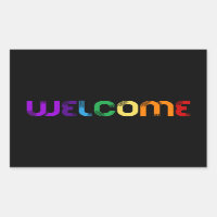 Welcome LGBT rainbow flag