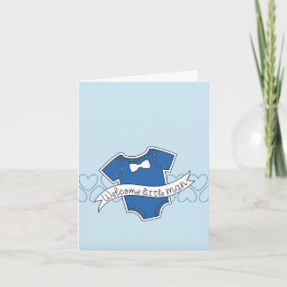 Welcome Little Man New Baby Congratulations Card