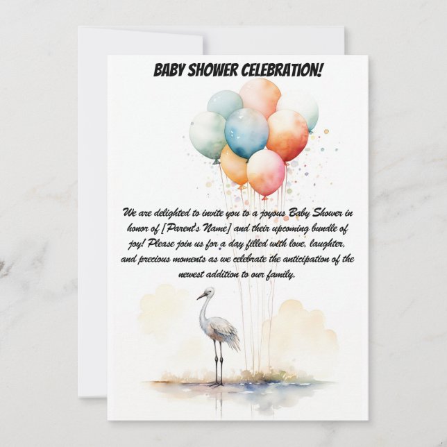 Welcome, Little Miracle! - Baby Shower Party Invit Invitation (Front)