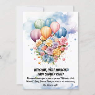 Welcome, Little Miracle! - Baby Shower Party Invit Invitation