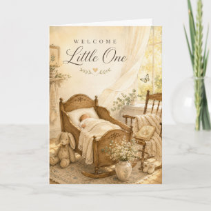 Welcome Little One Baby Congratulations Card