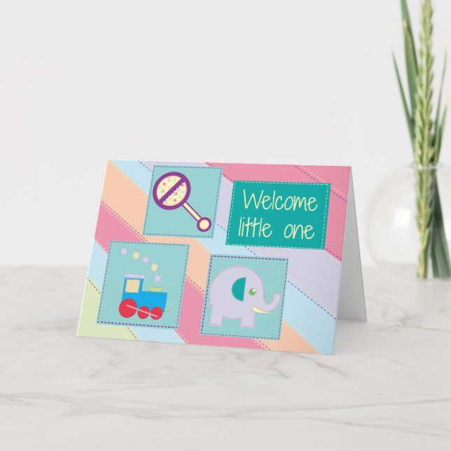 Welcome little one card (Front)