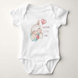 Welcome Little One Cute Llama Baby Bodysuit