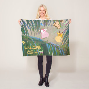 Welcome Little One Jungle Theme Nursery  Fleece Blanket