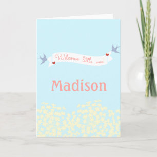 Welcome Little One - New Baby Greeting Card